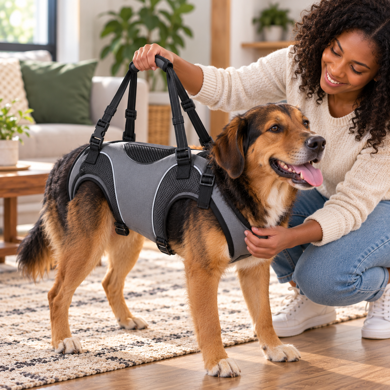 Adjustable Dog Lift Harness – Lightweight Mobility Support Strap for Dogs