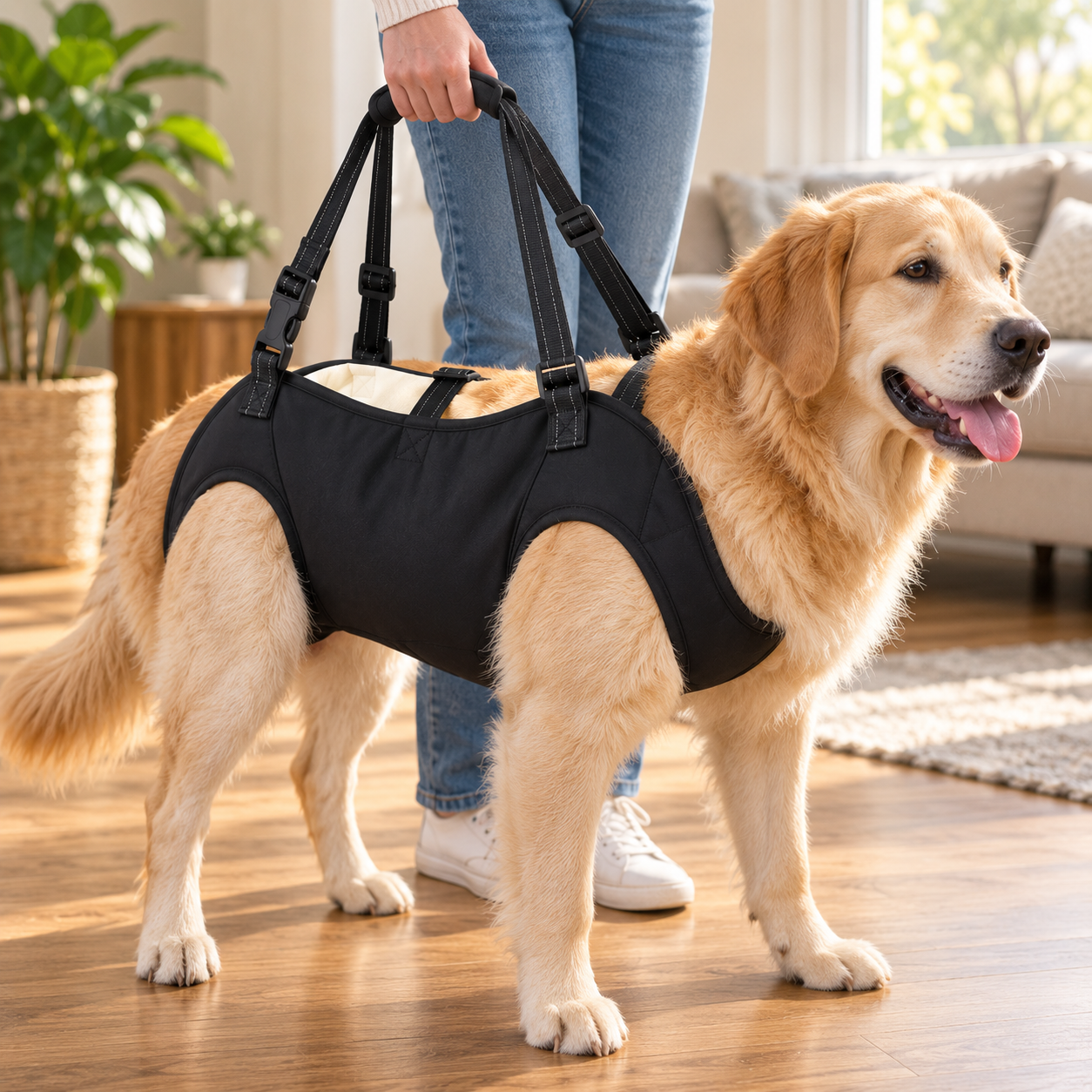 Adjustable Dog Lift Harness – Lightweight Mobility Support Strap for Dogs