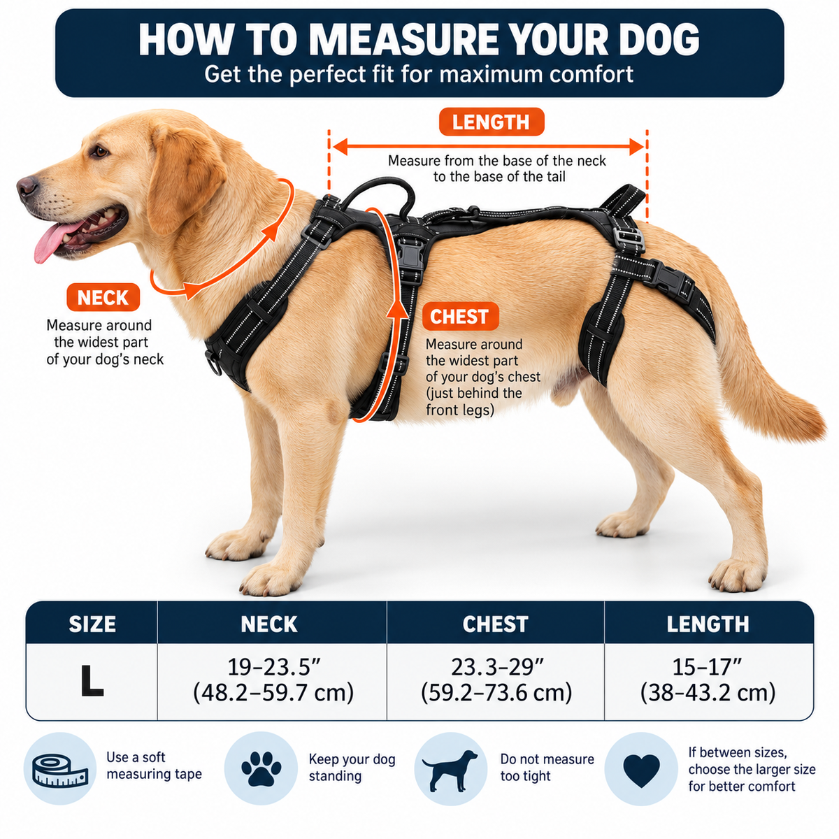 Comfort-Fit Dog Lift Harness – Rear & Front Support for Senior Dogs