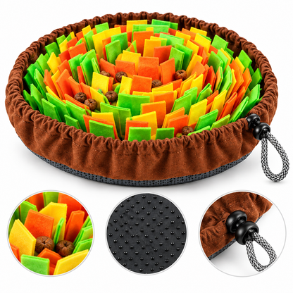 Dog Snuffle Mat & Slow Feeding Pad – Foldable Felt Foraging Toy