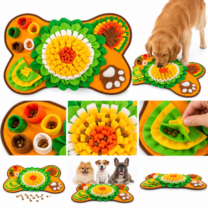 Foraging Snuffle Mat for Dogs – Slow Feeder with Squeaker & Food Bowls