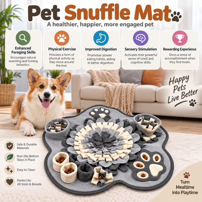 Interactive Snuffle Mat for Dogs – Slow Feeder & Foraging Enrichment Toy