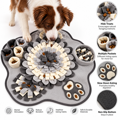 Interactive Snuffle Mat for Dogs – Slow Feeder & Foraging Enrichment Toy