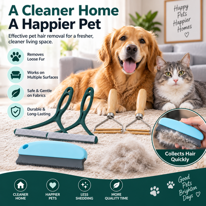 Pet Hair Remover – Lint Reusable Rubber Dog Fur Brush
