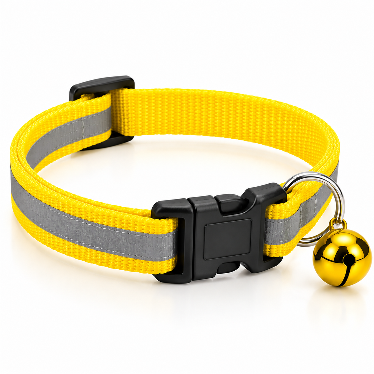 Reflective Cat & Small Dog Collar with Bell – Set of 2