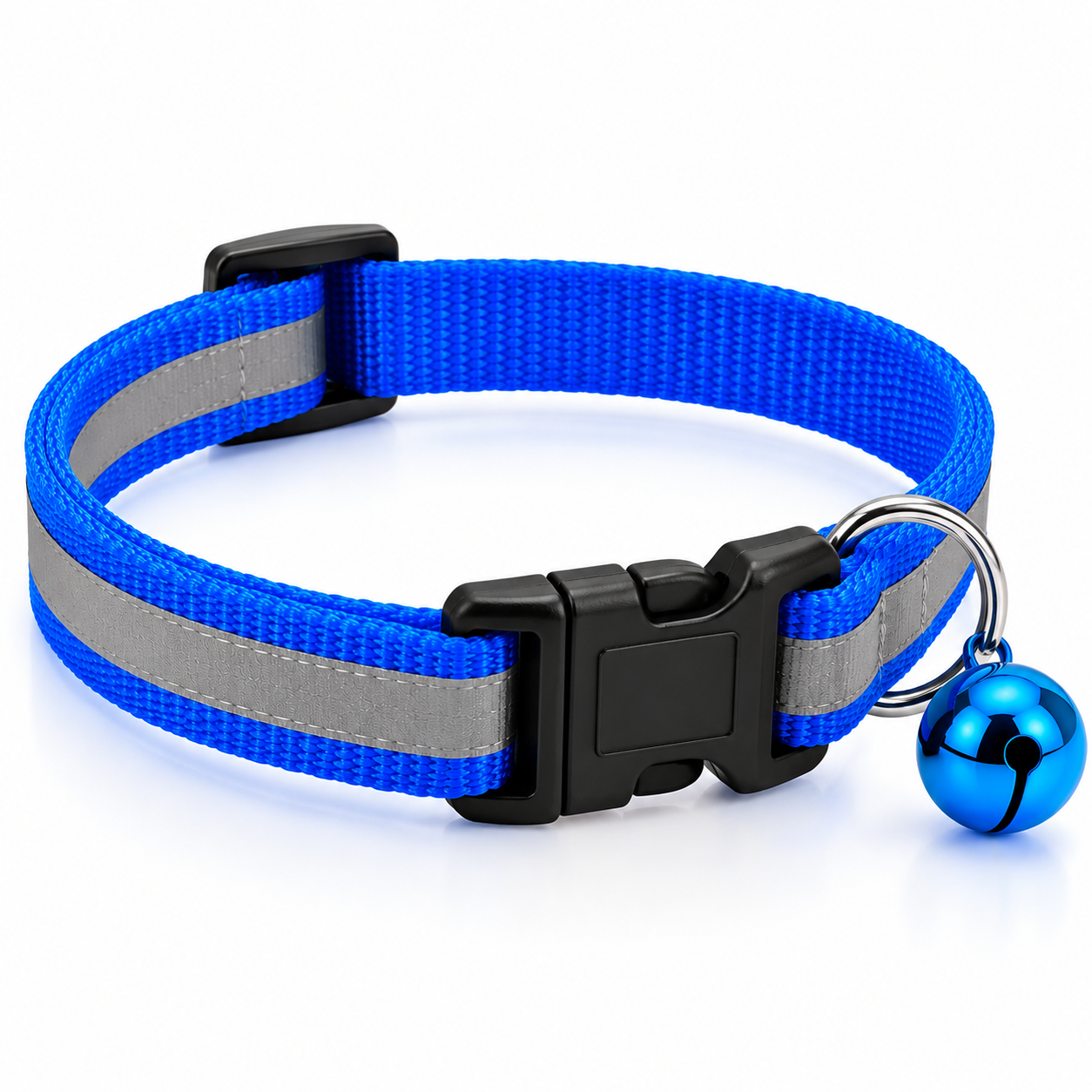 Reflective Cat & Small Dog Collar with Bell – Set of 2