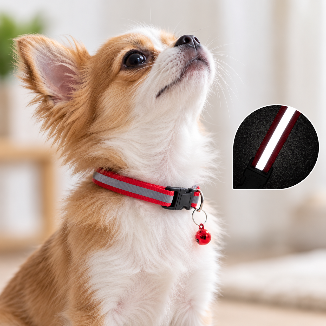 Reflective Cat & Small Dog Collar with Bell – Set of 2