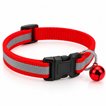 Reflective Cat & Small Dog Collar with Bell – Set of 2