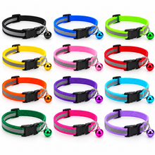 Reflective Cat & Small Dog Collar with Bell – Set of 2