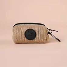 Dog Poop Bag Holder & Dispenser – Canvas Waste Bag Pouch with Carabiner