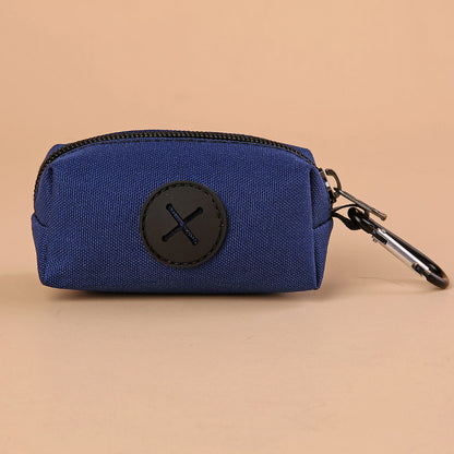 Dog Poop Bag Holder & Dispenser – Canvas Waste Bag Pouch with Carabiner