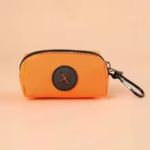 Dog Poop Bag Holder & Dispenser – Canvas Waste Bag Pouch with Carabiner