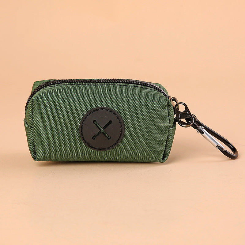 Dog Poop Bag Holder & Dispenser – Canvas Waste Bag Pouch with Carabiner