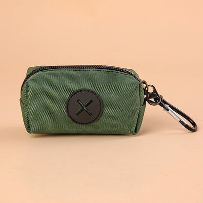 Dog Poop Bag Holder & Dispenser – Canvas Waste Bag Pouch with Carabiner