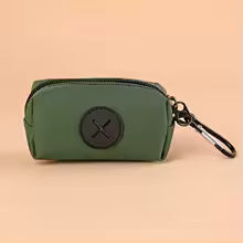 Dog Poop Bag Holder & Dispenser – Canvas Waste Bag Pouch with Carabiner