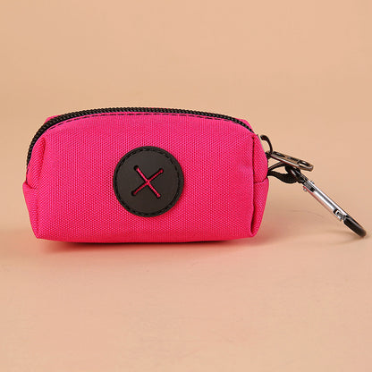 Dog Poop Bag Holder & Dispenser – Canvas Waste Bag Pouch with Carabiner