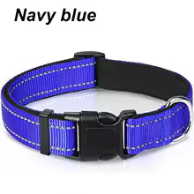 Reflective Dog Collar Neoprene Padded Nylon Collar for All Breeds