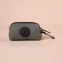 Dog Poop Bag Holder & Dispenser – Canvas Waste Bag Pouch with Carabiner
