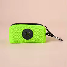 Dog Poop Bag Holder & Dispenser – Canvas Waste Bag Pouch with Carabiner