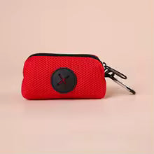 Dog Poop Bag Holder & Dispenser – Canvas Waste Bag Pouch with Carabiner