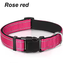 Reflective Dog Collar Neoprene Padded Nylon Collar for All Breeds