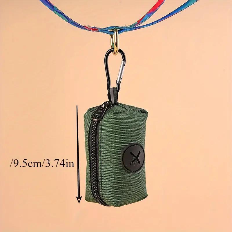 Dog Poop Bag Holder & Dispenser – Canvas Waste Bag Pouch with Carabiner