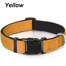 Reflective Dog Collar Neoprene Padded Nylon Collar for All Breeds