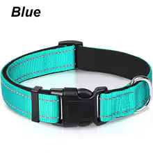 Reflective Dog Collar Neoprene Padded Nylon Collar for All Breeds