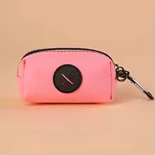 Dog Poop Bag Holder & Dispenser – Canvas Waste Bag Pouch with Carabiner