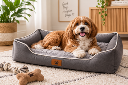Four Season Square Dog Bed – Waterproof, Bite-Resistant Pet Sofa Mattress