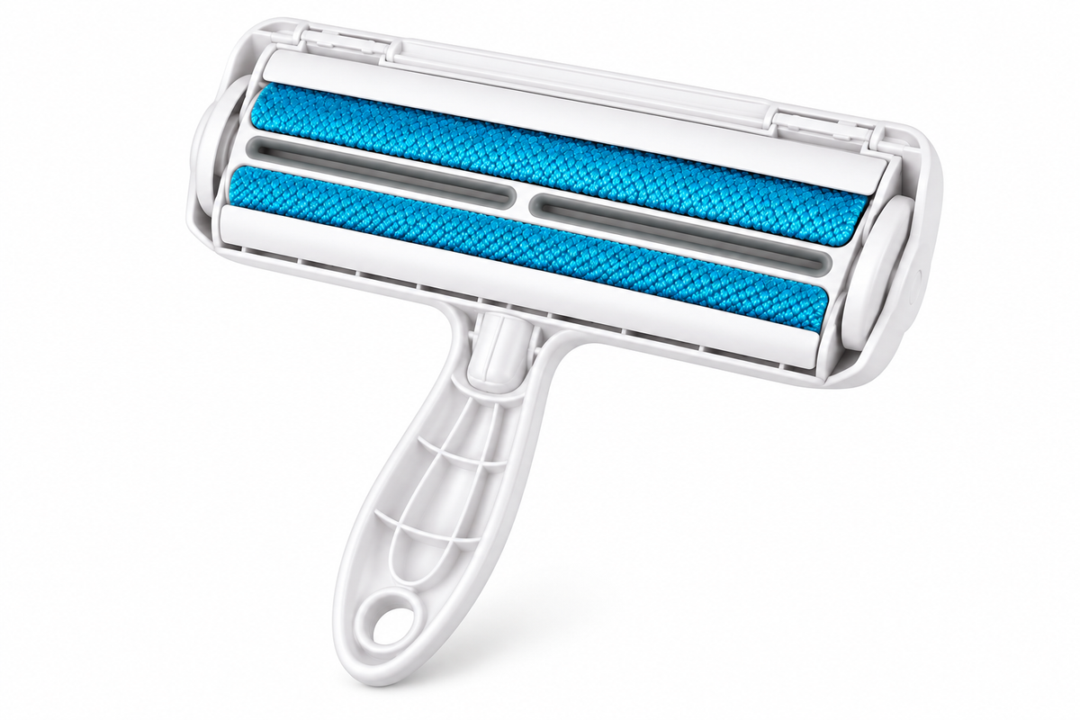 Pet Hair Remover Roller – Reusable Dog & Cat Fur Lint Roller with Self-Cleaning Base