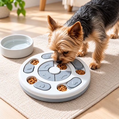 Dog Slow Feeder & Interactive Puzzle Toy – Food Dispensing Enrichment Bowl