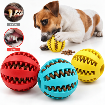 Interactive Rubber Dog Toy Ball