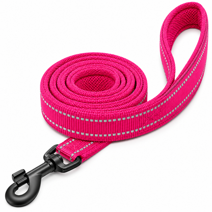 Reflective Padded Dog Leash – Soft Mesh Nylon Walking Leash, 200cm