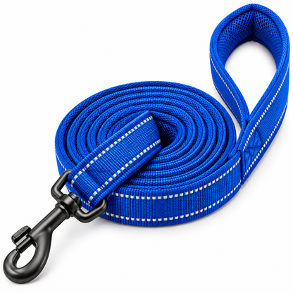Reflective Padded Dog Leash – Soft Mesh Nylon Walking Leash, 200cm