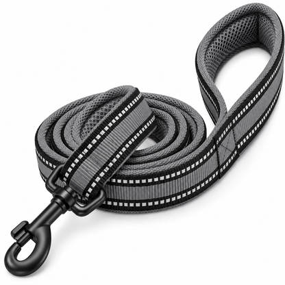 Reflective Padded Dog Leash – Soft Mesh Nylon Walking Leash, 200cm
