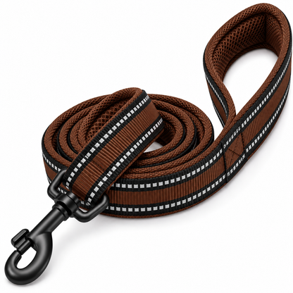 Reflective Padded Dog Leash – Soft Mesh Nylon Walking Leash, 200cm