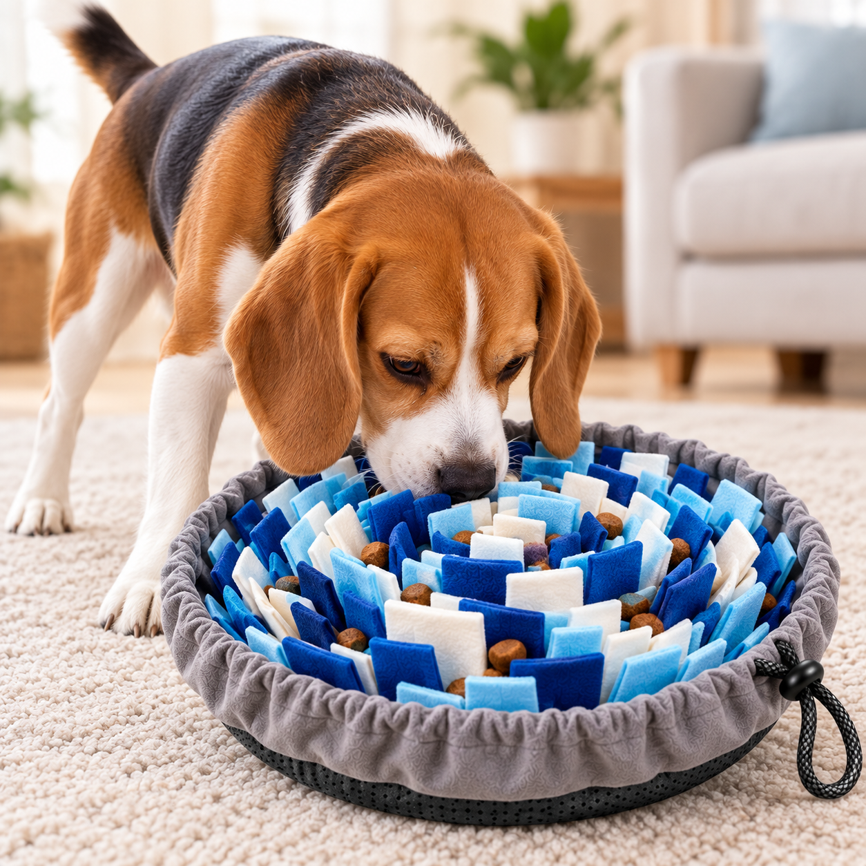 Dog Snuffle Mat & Slow Feeding Pad – Foldable Felt Foraging Toy