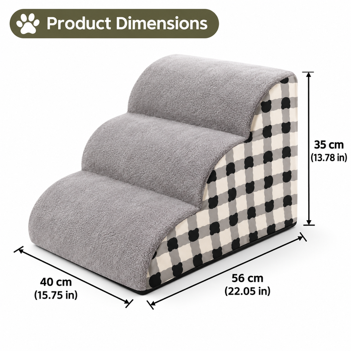 pet stair steps high-density foam for bed and sofa showing steps beside a bed – Pulse & Pawz