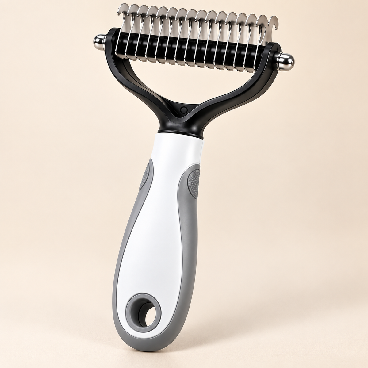 pet dematting comb stainless steel dog grooming brush alternate view of the comb – Pulse & Pawz