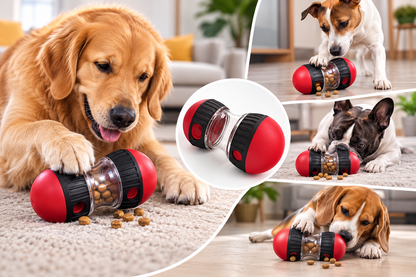 Dog Puzzle Toy – Elliptical Rolling Track Treat Dispenser