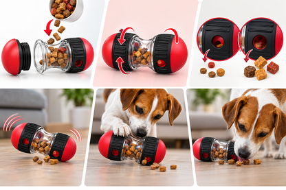 Dog Puzzle Toy – Elliptical Rolling Track Treat Dispenser