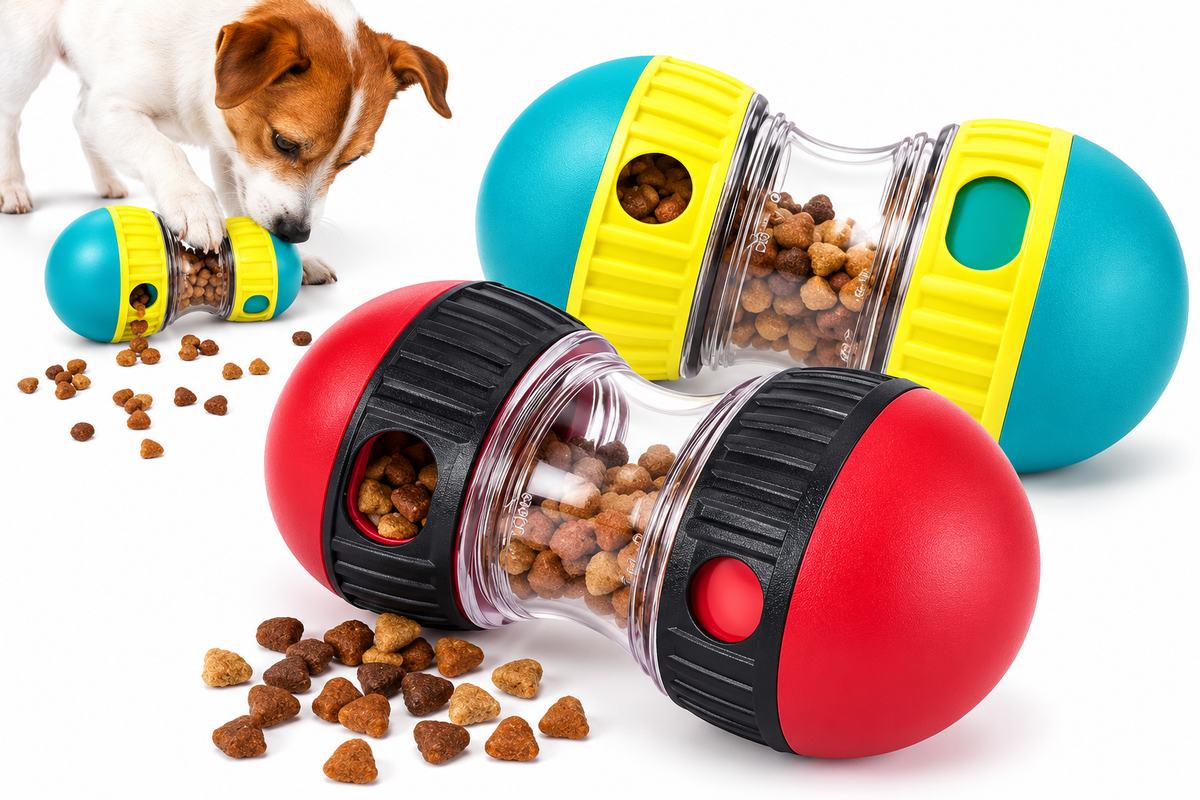Dog Puzzle Toy – Elliptical Rolling Track Treat Dispenser