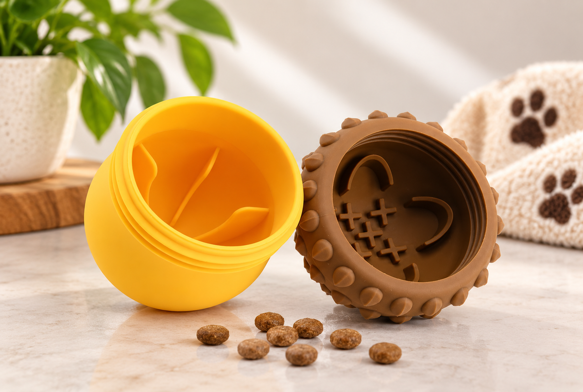 Interactive Chew Ball Puzzle Toy – Treat Dispensing Teething Toy for Dogs